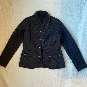 Barbour Navy Quilted Coat